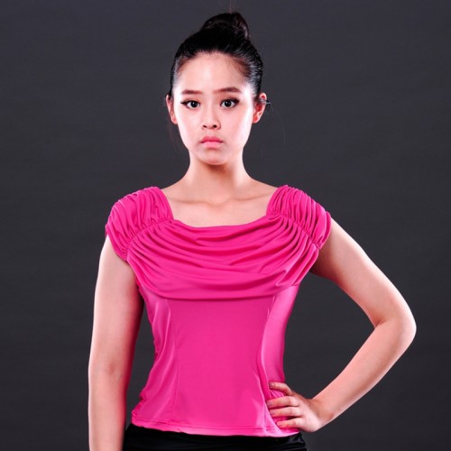 Red Latin dance costume sexy sleeveless latin dance top for women latin dance exercise costume tops 3kinds of colors